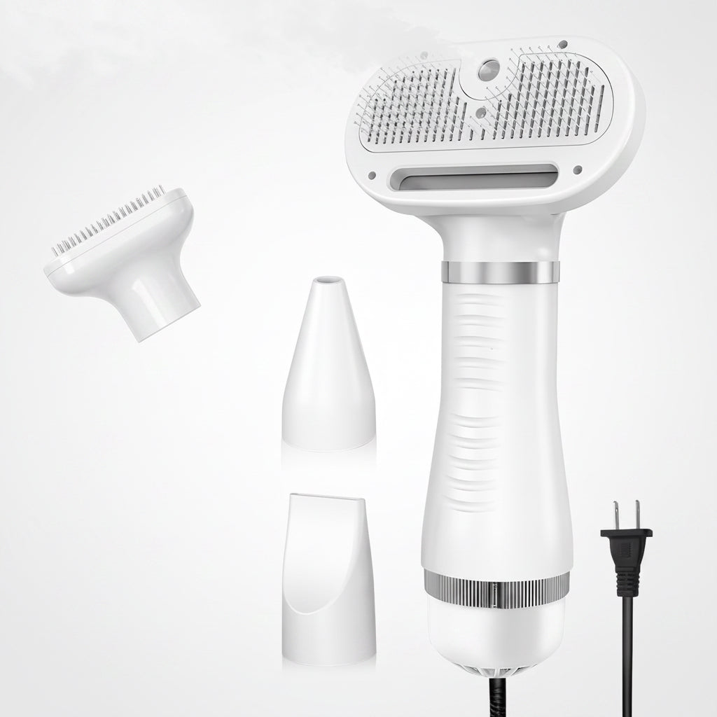 4-in-1 Pet Grooming Steam Brush with Dryer