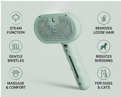 3-in-1 Pet Steam Brush